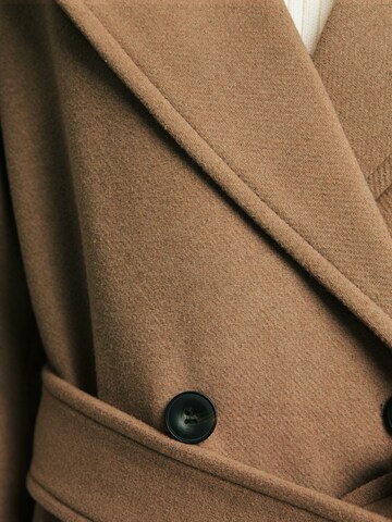 Bershka Between-Seasons Coat in Brown