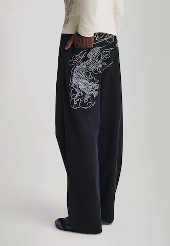 Regular Pantalon Ed Hardy en noir : derrière