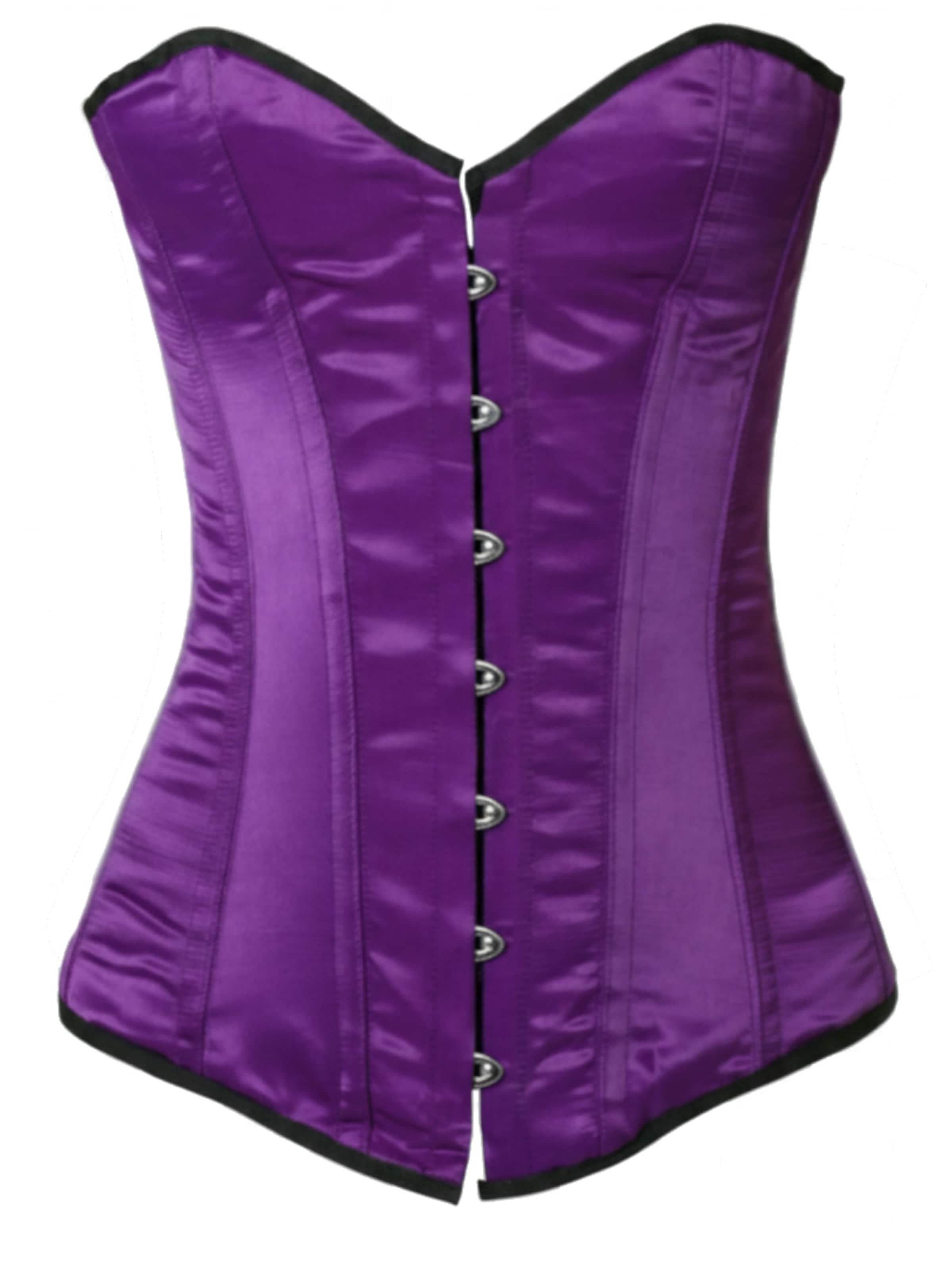 fapedo Bodice 'Satin Vollbrust Korsett Corsage sx99' in Purple: front