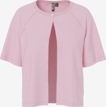 PIECES Knit Cardigan 'PCBREE' in Pink: front