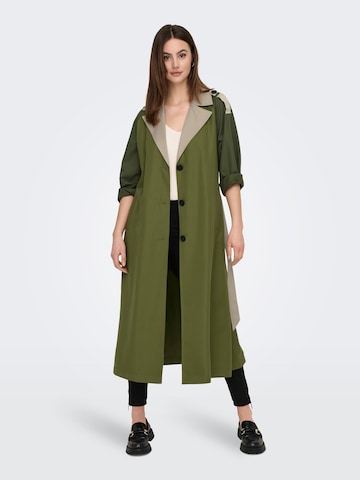 ONLY Between-Seasons Coat in Green: front