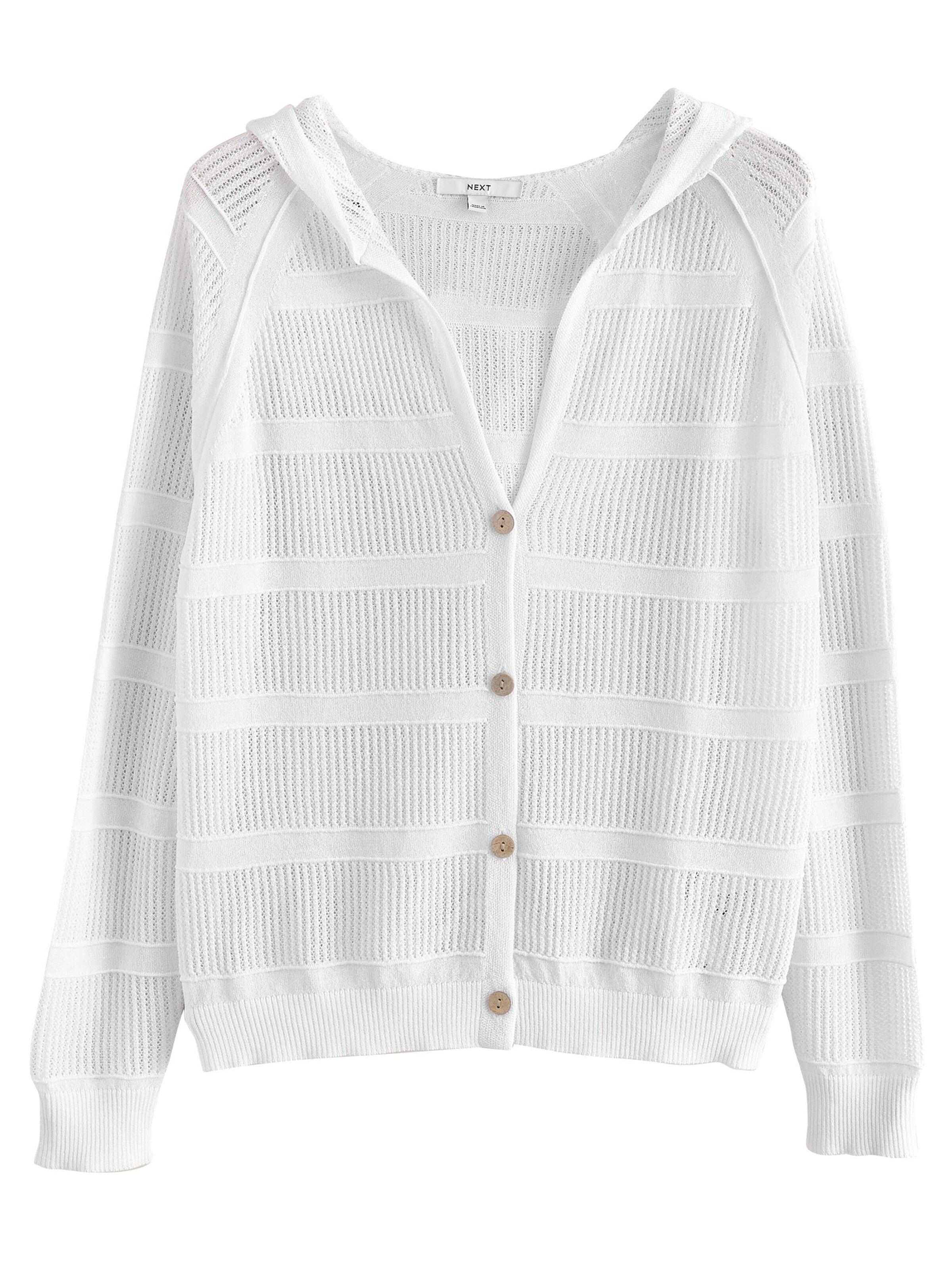 Next - Casaco de malha em branco: frente