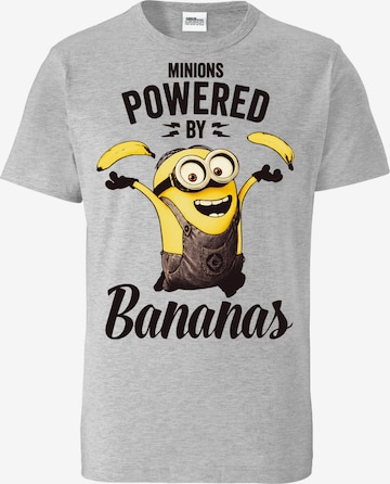 LOGOSHIRT Shirt 'Minions' in Grau: predná strana