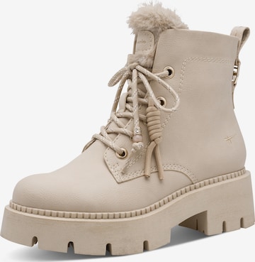 Bottines à lacets Tamaris en beige : devant