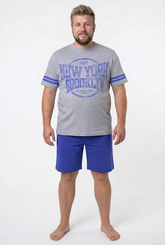 Men Plus Pyjama kort in Blauw