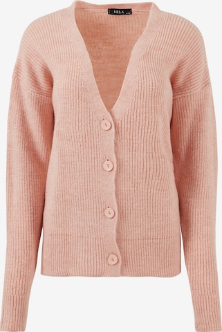 LELA Knit Cardigan in Orange: front