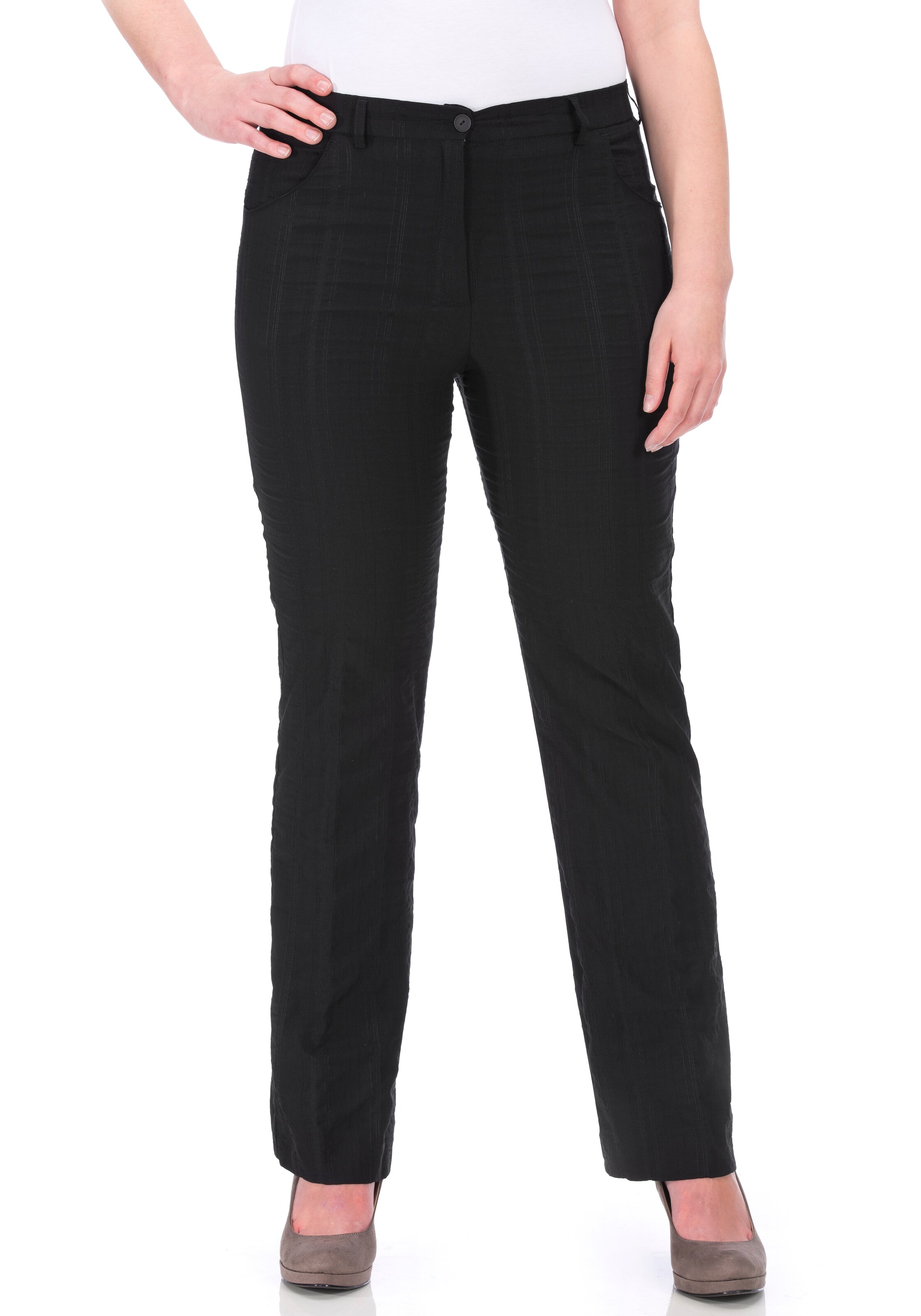 KjBRAND Regular Pants 'Bea' in Black: front