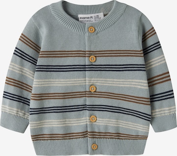 NAME IT Strickjacke 'NBMRONNYS' in Grau: Vorderseite