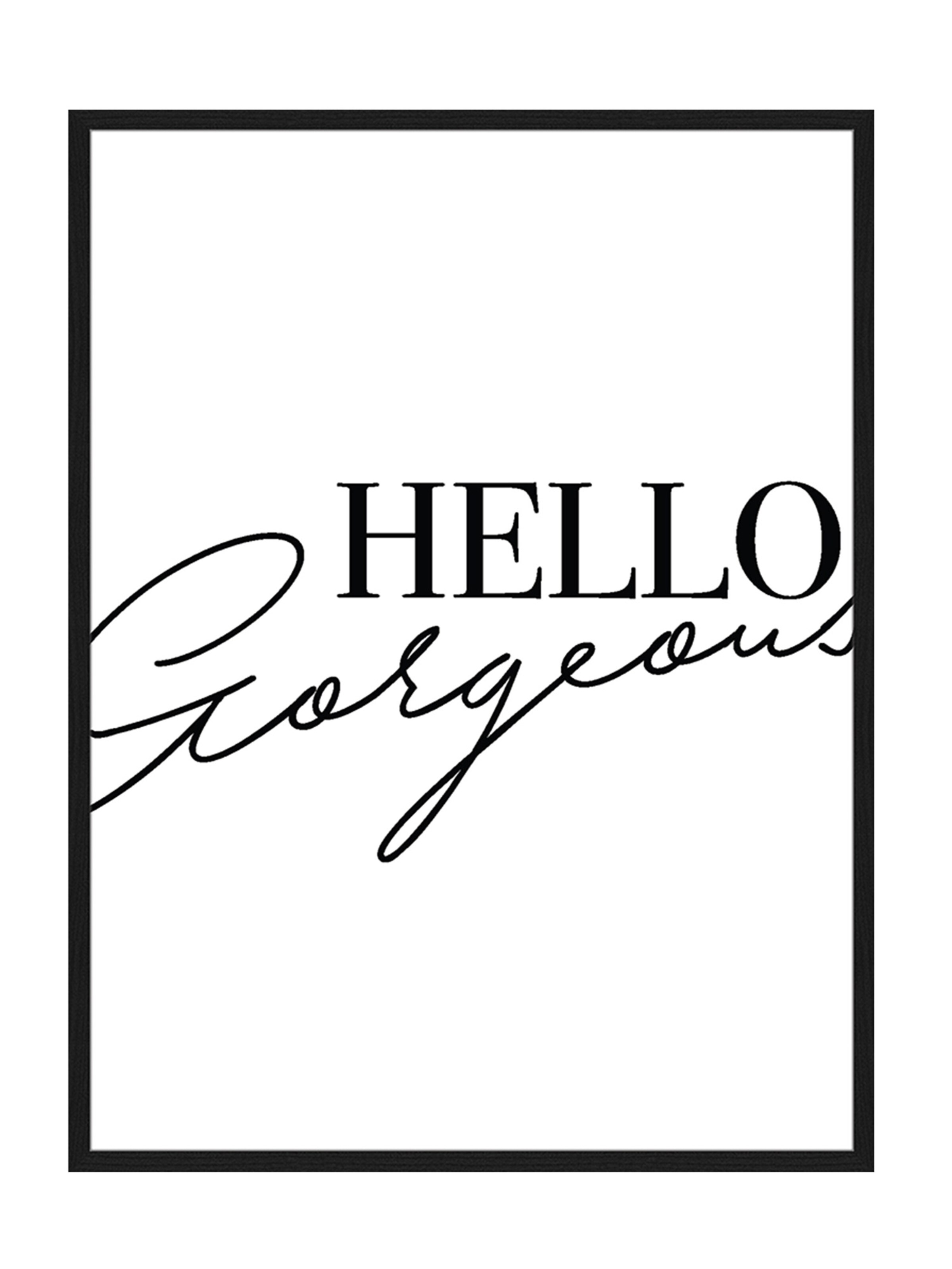Liv Corday Image 'Hello Gorgeous' in Black: front