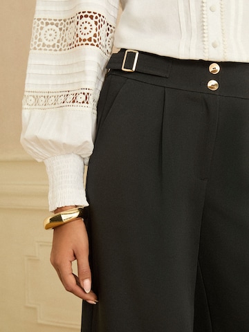 love & roses Široke hlačnice Hlače | črna barva