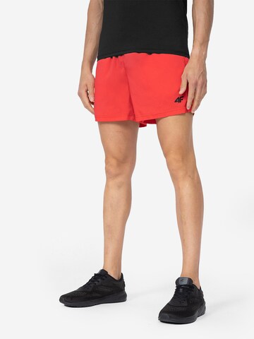 4F Normální Sportovní kalhoty – červená: přední strana