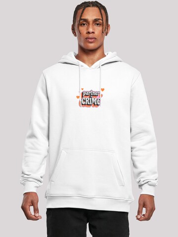 Sweat-shirt 'Partner In Crime Valentinstag Partner Design' F4NT4STIC en blanc : devant