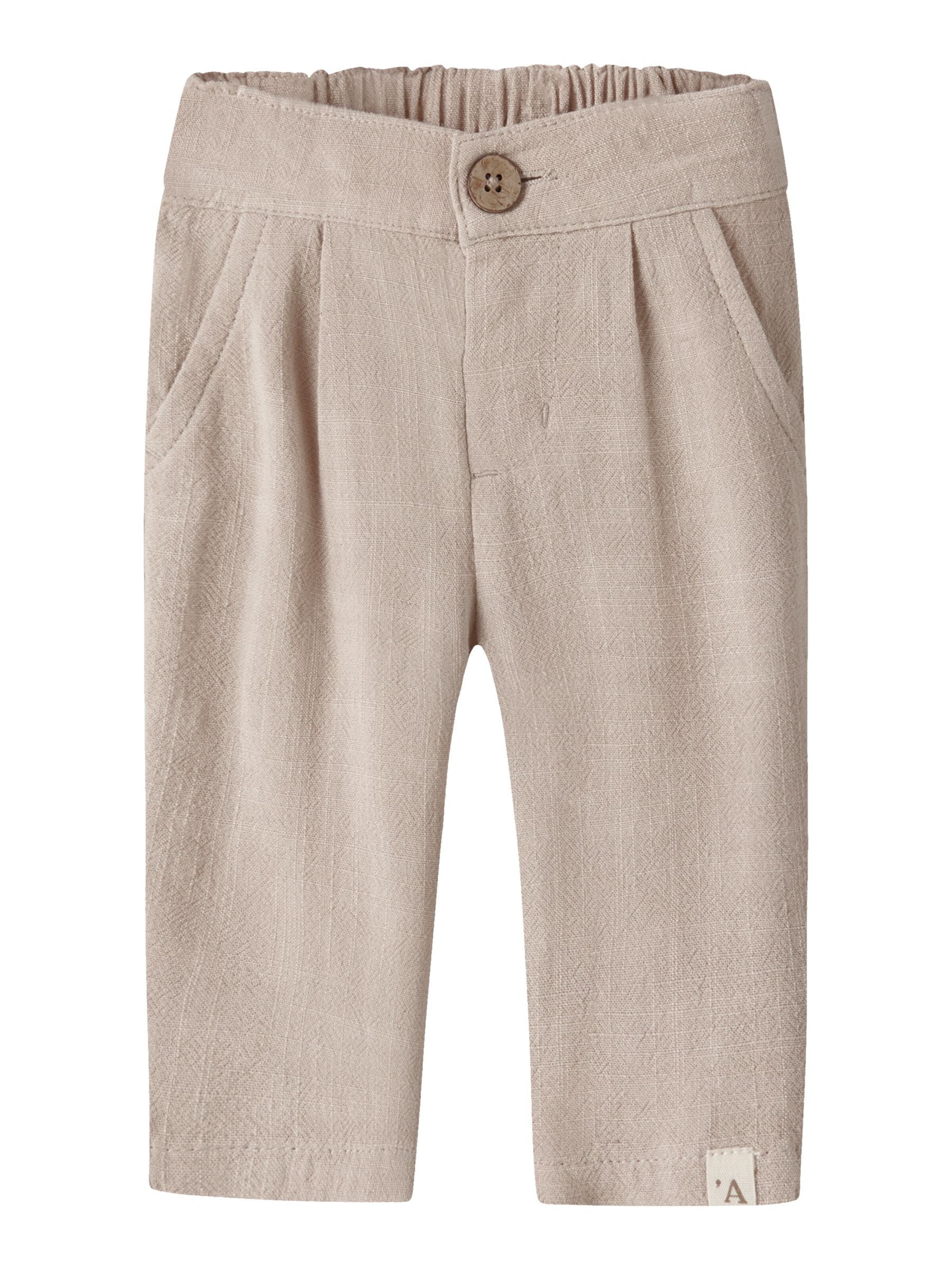 Lil'Atelier Regular Broek in Beige: voorkant