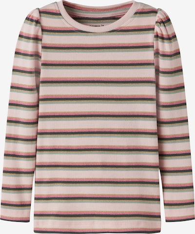 NAME IT Shirt 'NMFLAVERNE' in 92 in gold / dunkelgrün / rosa / hellpink, Produktansicht