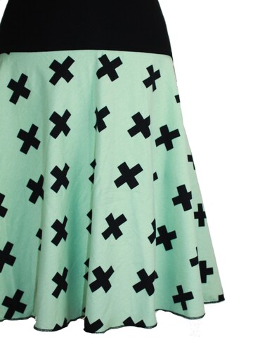 dunkle design Skirt 'Kreuz' in Green