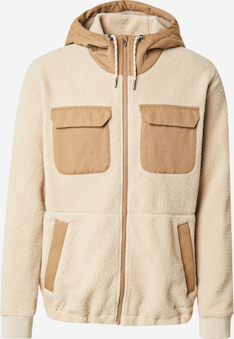 VAUDE Toiminnallinen fleecetakki 'Manukau III' värissä beige: etupuoli