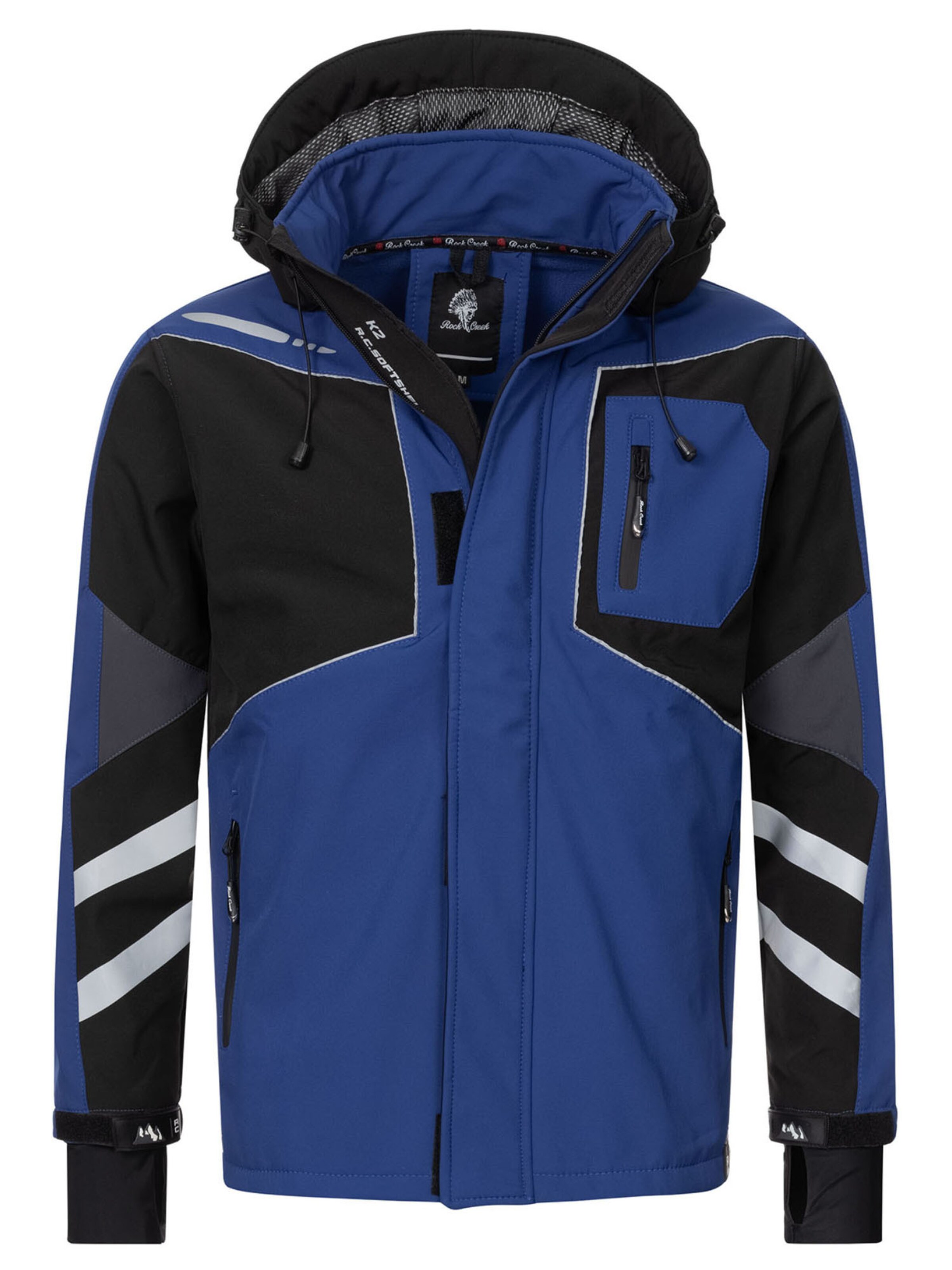 Rock Creek Outdoorjacke in Blau: Vorderseite