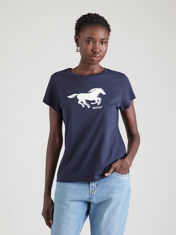 MUSTANG Koszulka 'LOA' w kolorze niebieski: przód