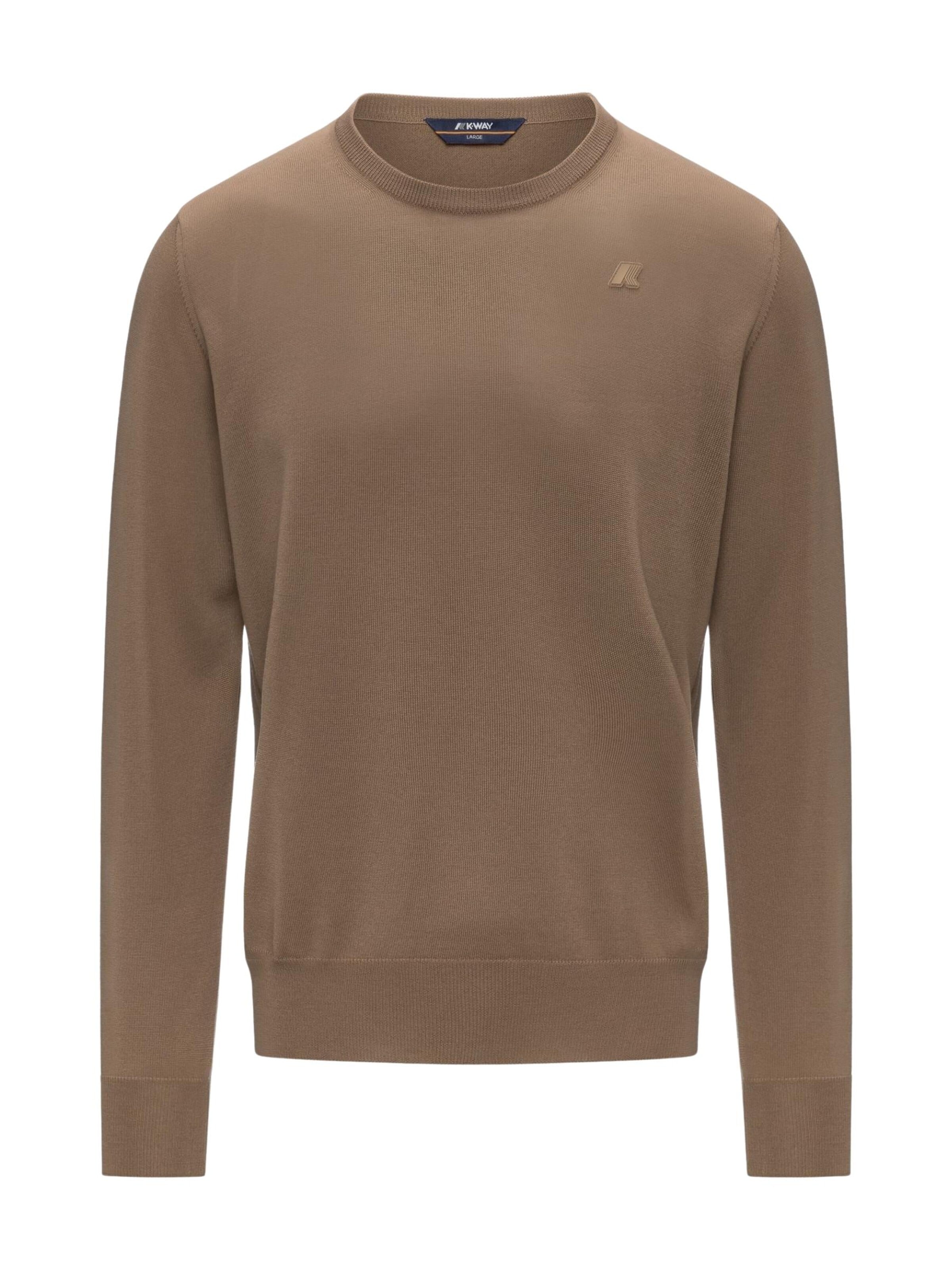 K-Way Pullover 'K-WAY SEBASTIEN MERINO PULLOVER Maglieria'‌ in Braun: Vorderseite