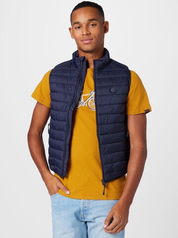 Scalpers Slim fit Vest in Blue: front