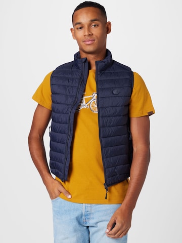 Scalpers Slimfit Bodywarmer in Blauw: voorkant