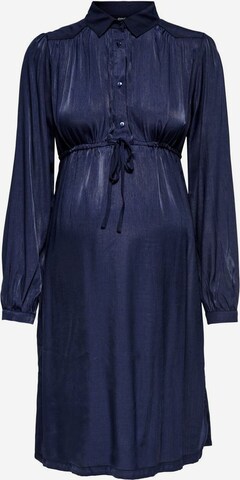 Only Maternity Shirt Dress 'Mama' in Blue