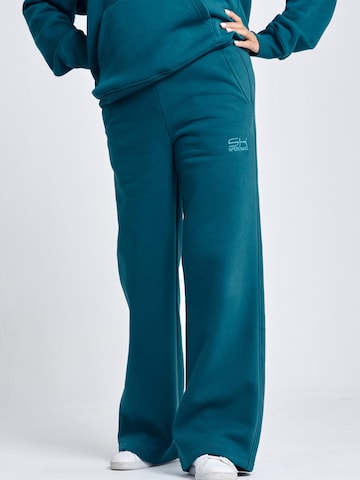SPORTKIND Workout Pants 'Sweatpants Baumwolle' in Green: front