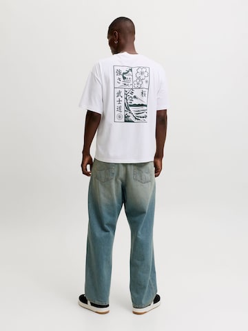 T-Shirt 'JJDYLAN' JACK & JONES en blanc