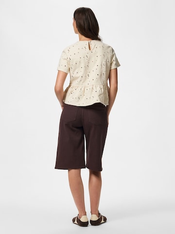 PIECES Bluse 'PCElla' i beige