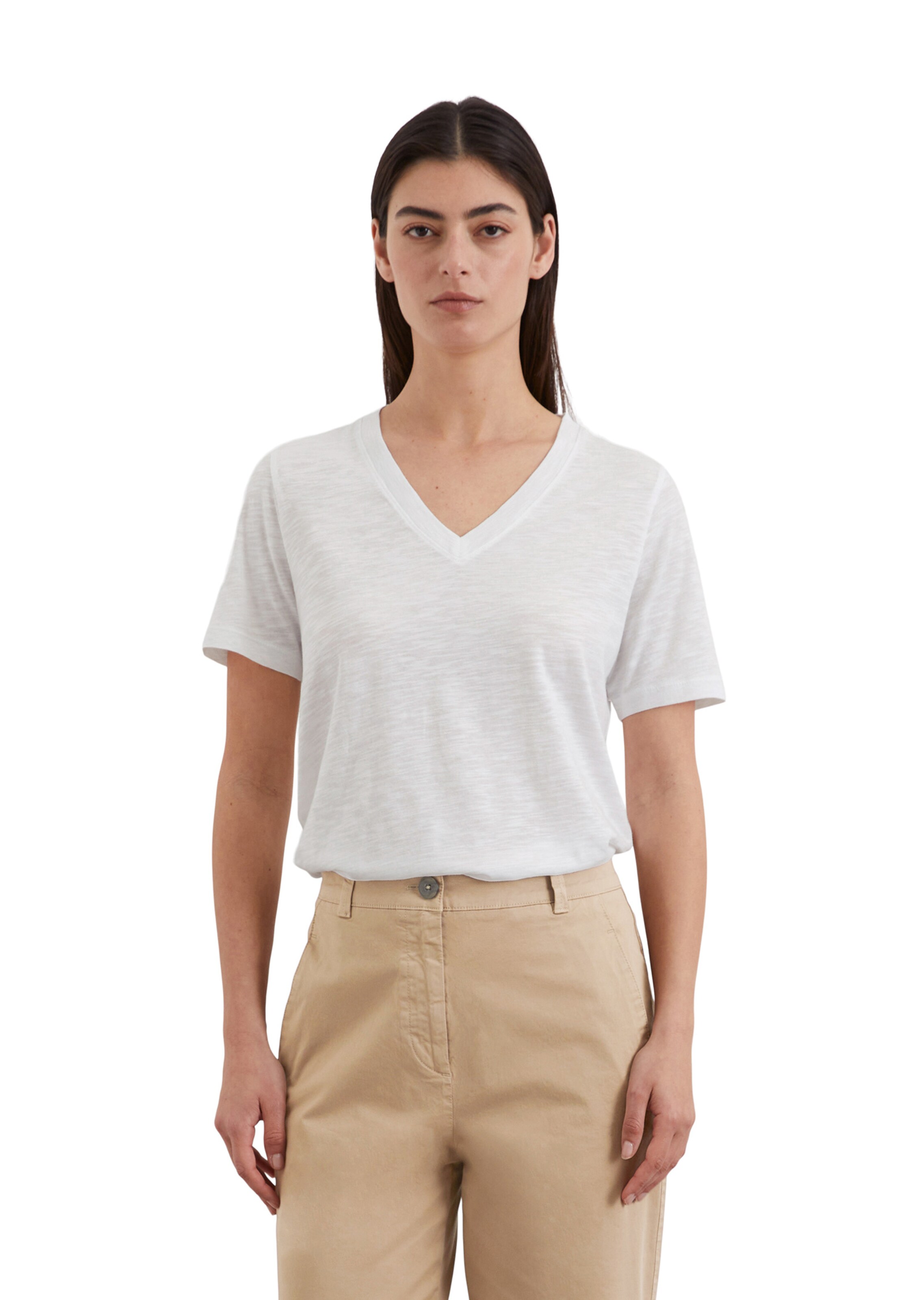 balts Marc O'Polo T-Krekls: no priekšpuses