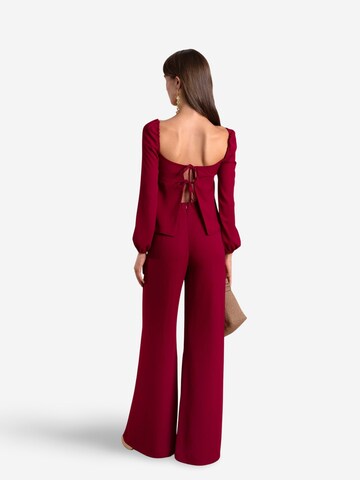 THE-ARE Wide leg Trousers in Red