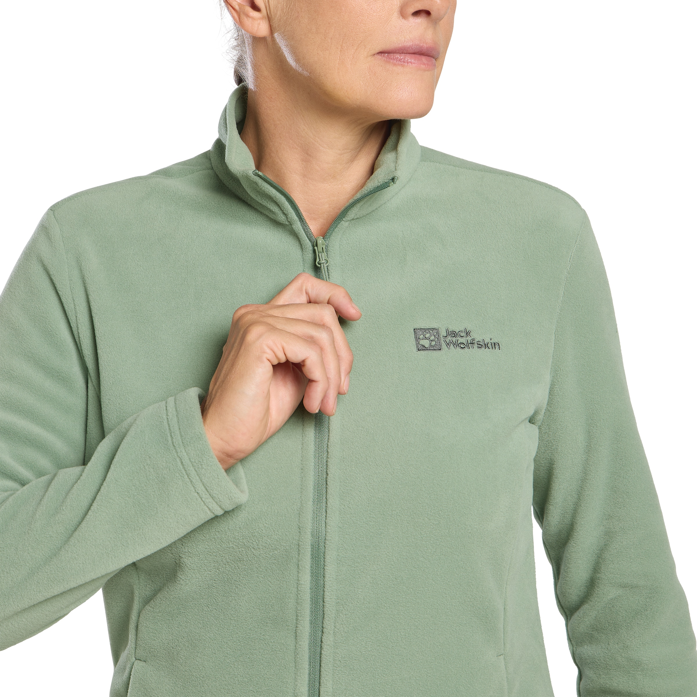 JACK WOLFSKIN Funktionsfleecejacke 'Taunus' in Grün