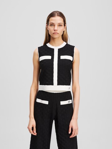 Tops en tricot Karl Lagerfeld en noir : devant