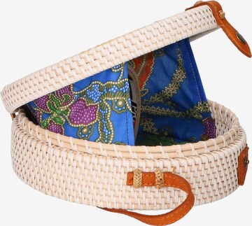 Borsa a tracolla ' Shoulder bag in hand-woven straw, 100% natural and eco-sustainable product. Each product is assembled by hand and is different from the other. Each bag can have peculiarities that differ from the photo and make it unique. ' di Gave Lux in beige