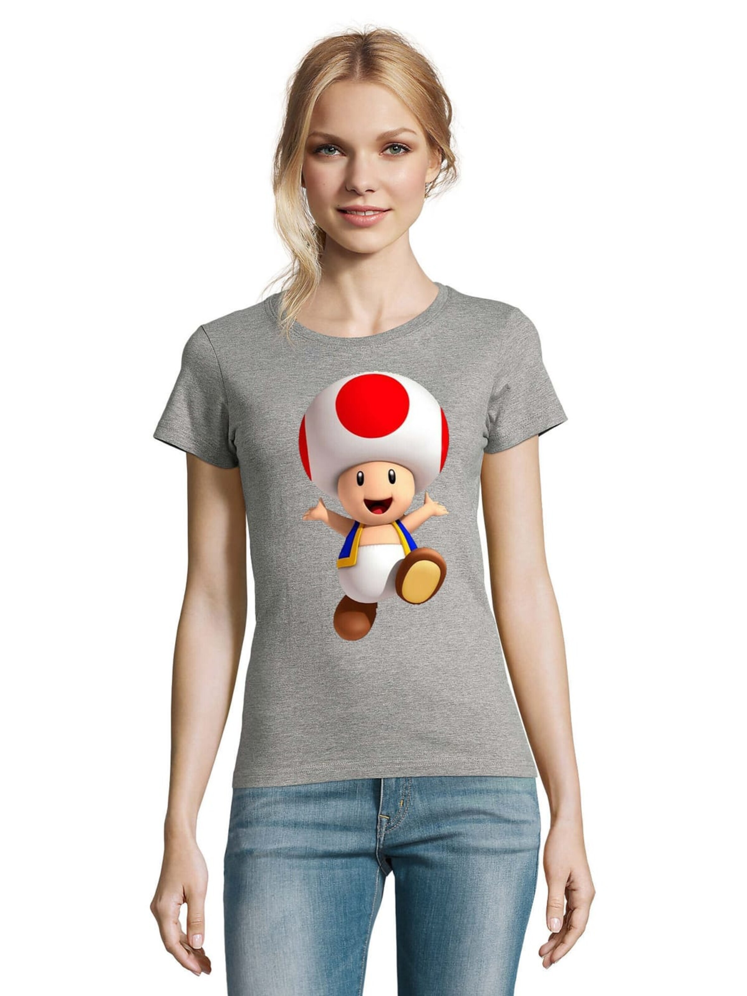 Blondie & Brownie Shirt 'Toad2'‌‌‌‌‌‌‌‌‌ in Grau: Vorderseite