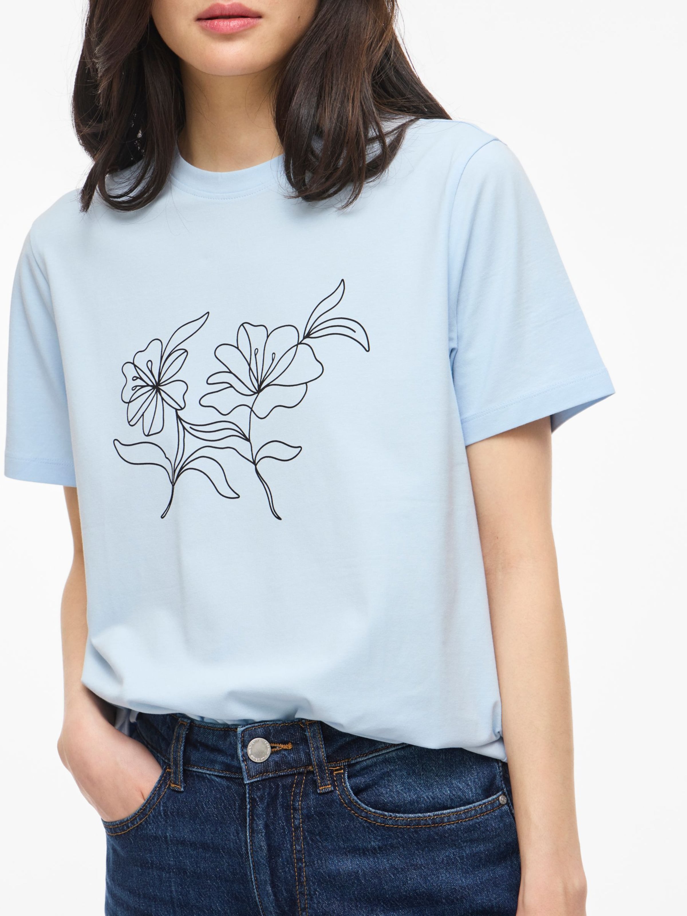 VILA T-Shirt ' VINORA' in Blau