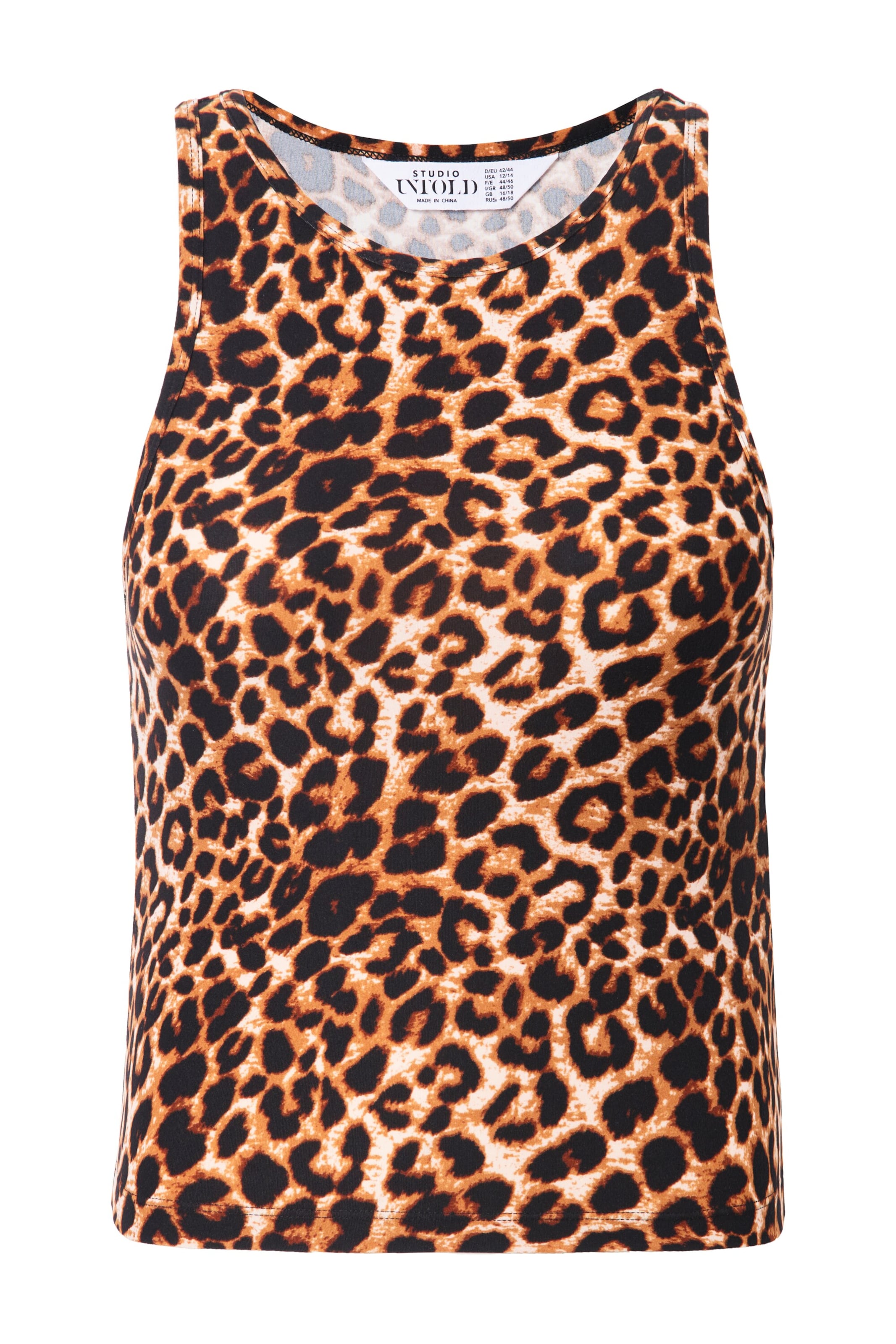 Studio Untold Top in Bruin: voorkant