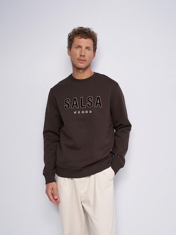 Salsa Jeans Sweatshirt in Braun: Vorderseite