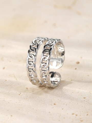Hey Happiness Ring 'Double Chain'‌‌ in Silber