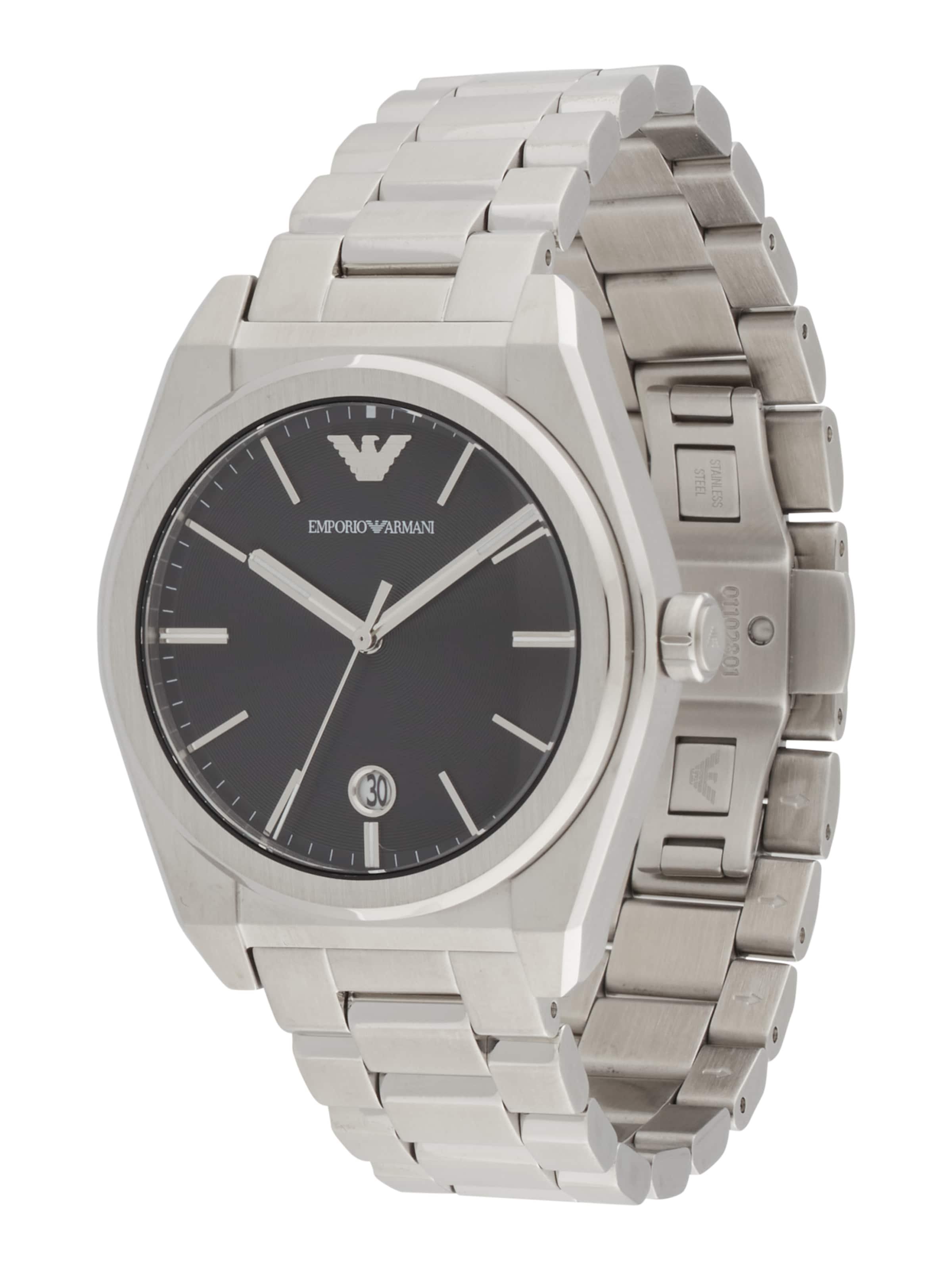 Emporio Armani Αναλογικό ρολόι σε ασημί: μπροστά