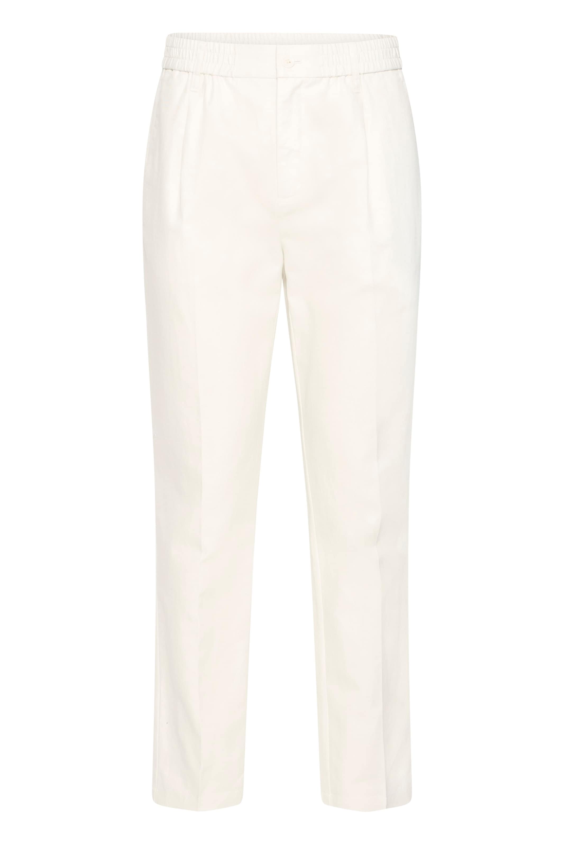 Casual Friday Regular Chino trousers ' CFMarc Linen Mix ' in White: front