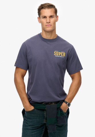 T-Shirt Superdry en bleu : devant