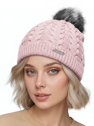 Neverless Beanie '1975' in Pink: front