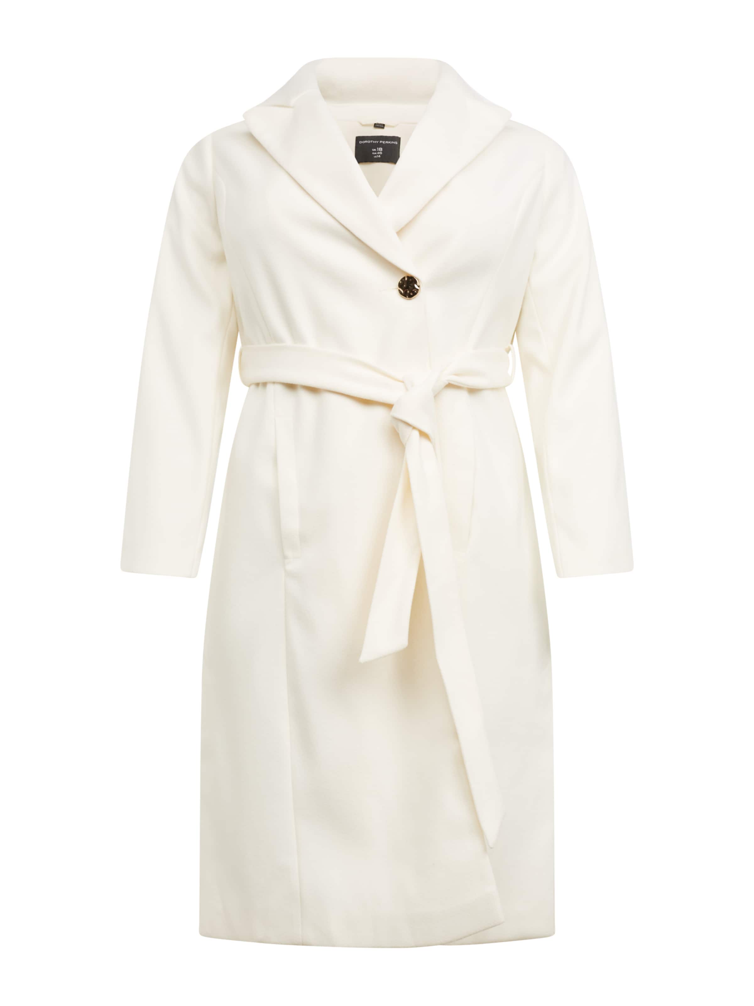 Dorothy Perkins Curve Between-seasons coat in Beige: front