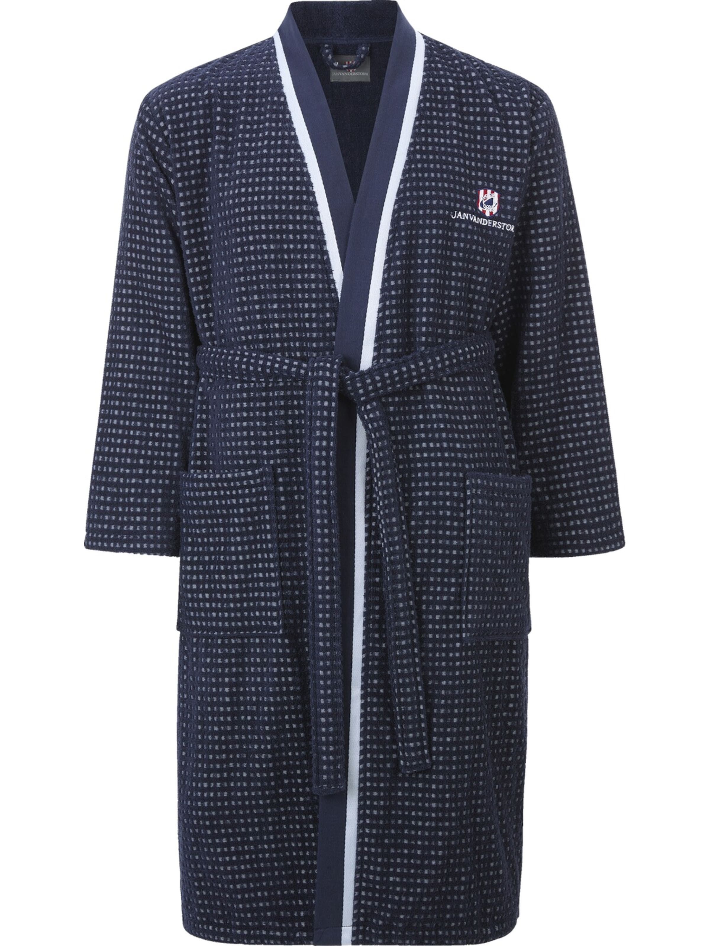 Jan Vanderstorm Bademantel 'Trifred' in Blau: Vorderseite