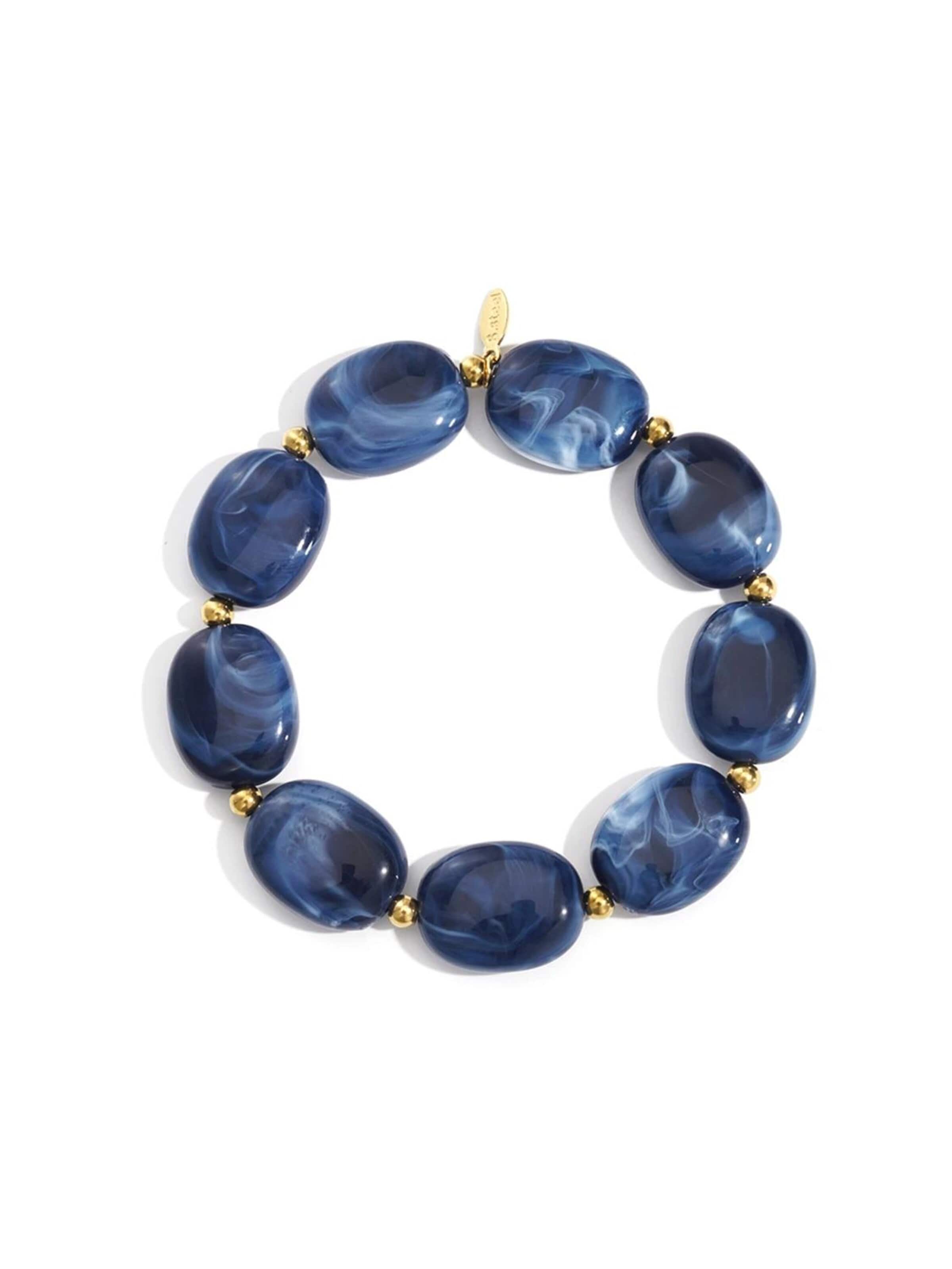 Bracelet 'Marea' ETNÉE en bleu : devant