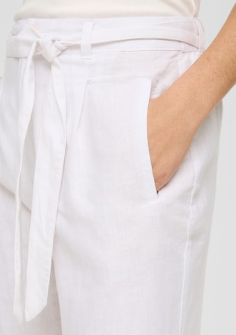 s.Oliver Wide leg Bandplooibroek in Wit