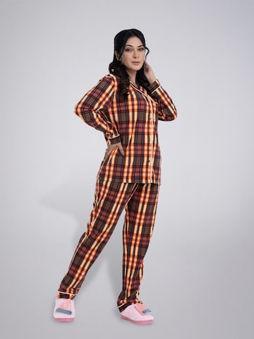 LEAFLETIC Pyjama 'Leafletic Women’s Night Wear Long set'‌‌‌‌‌‌ in Braun