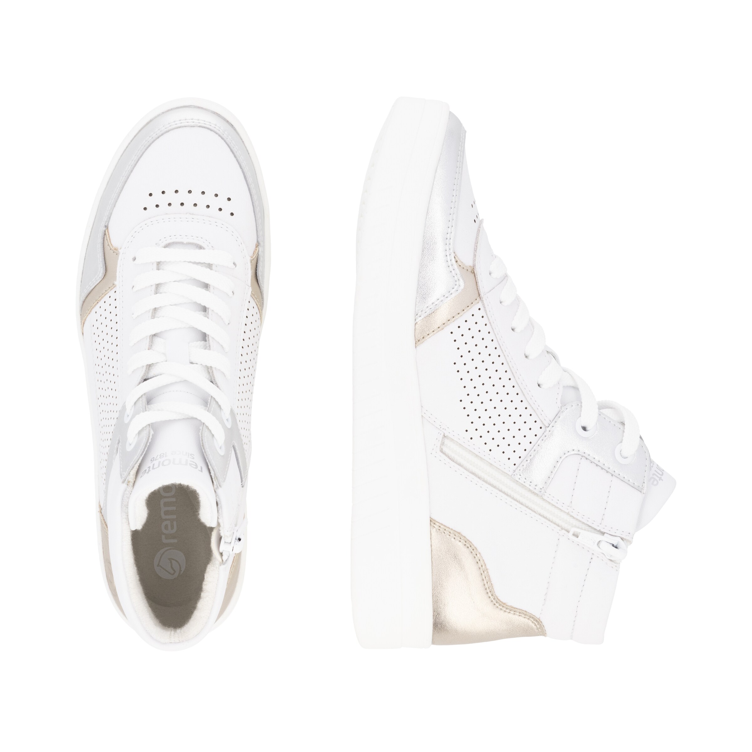 Sneaker alta 'D0J70' di REMONTE in bianco