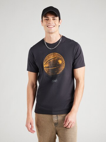 Jordan Тениска 'BRAND BBALL' в черно: отпред